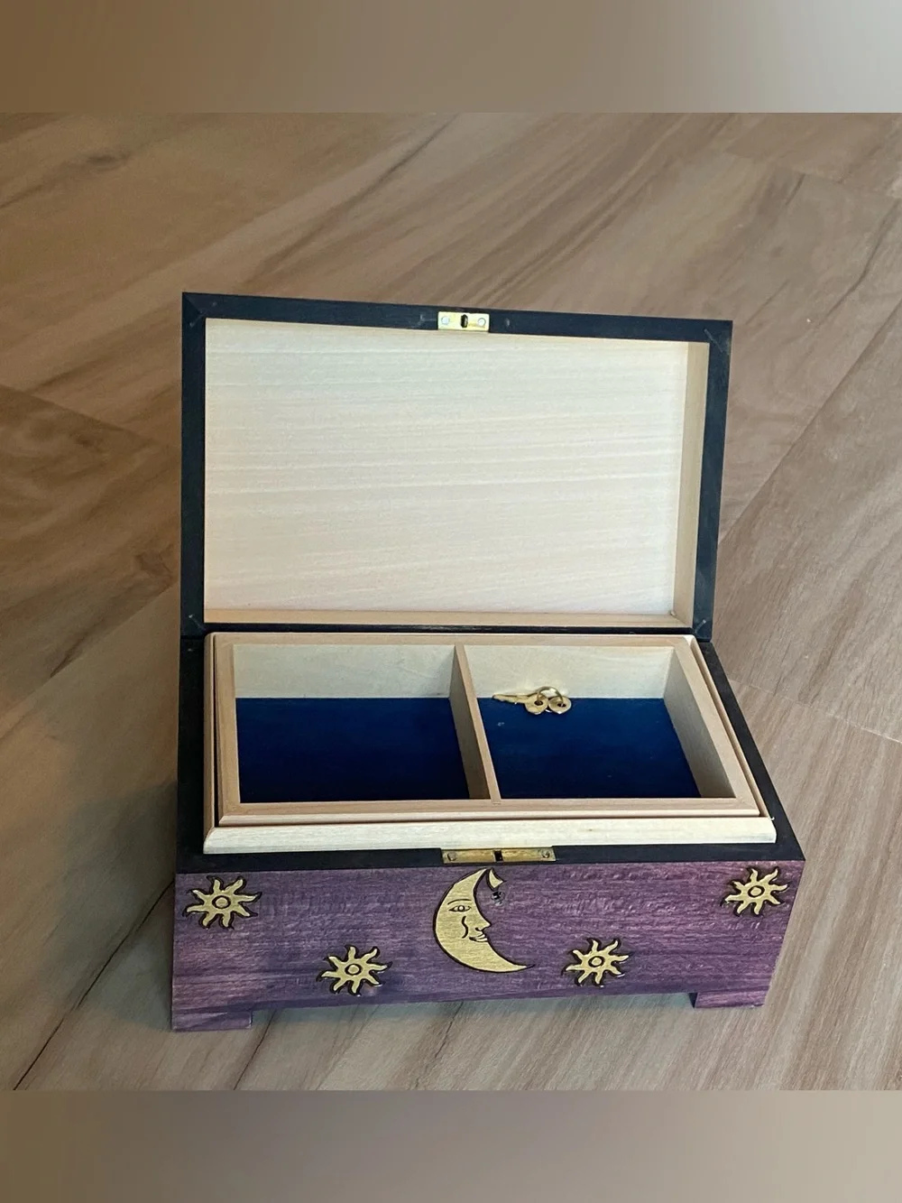 Beautiful wooden jewelry box